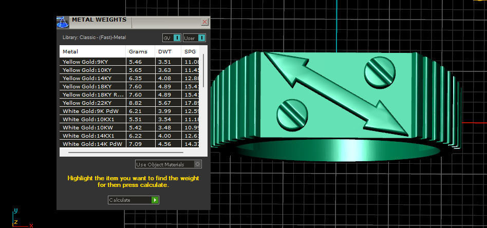 PERMIUM ARROW GENTS RING 3dm stl obj mtl 3D print model_1