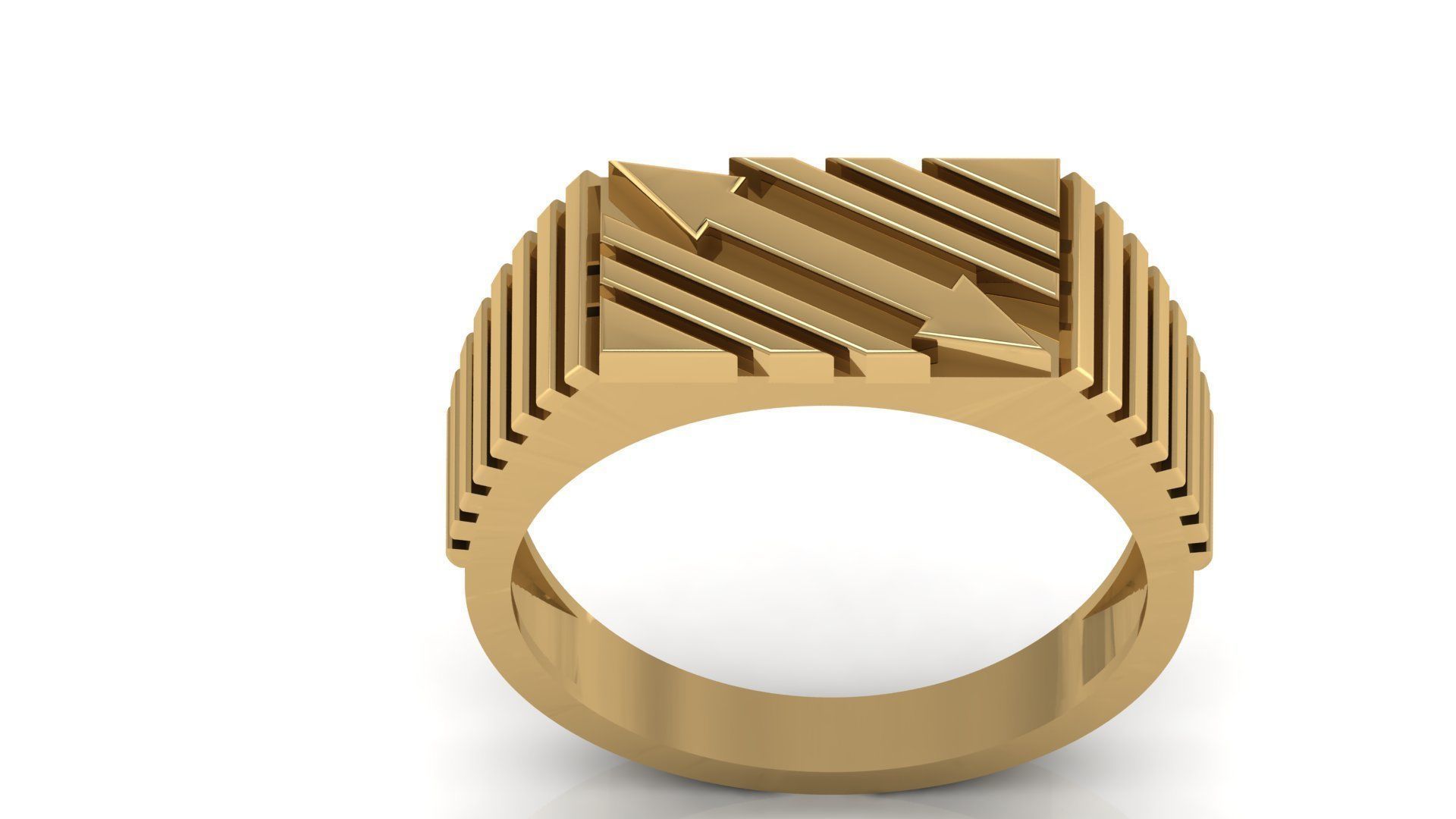 BEST SOLD ARROW GENTS RING  3dm stl obj mtl  3D print model_1