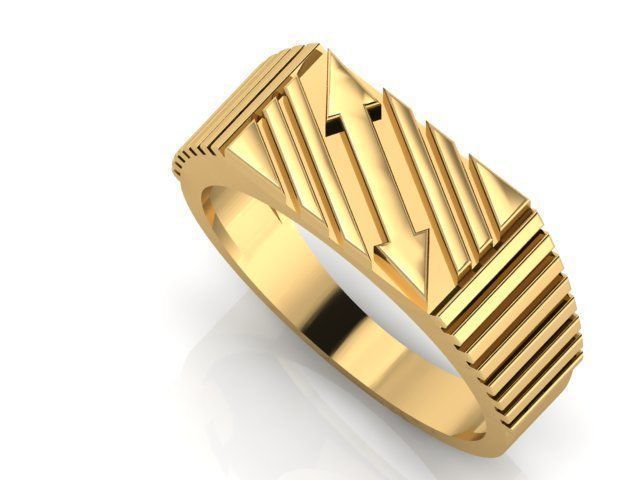 BEST SOLD ARROW GENTS RING  3dm stl obj mtl  3D print model_2