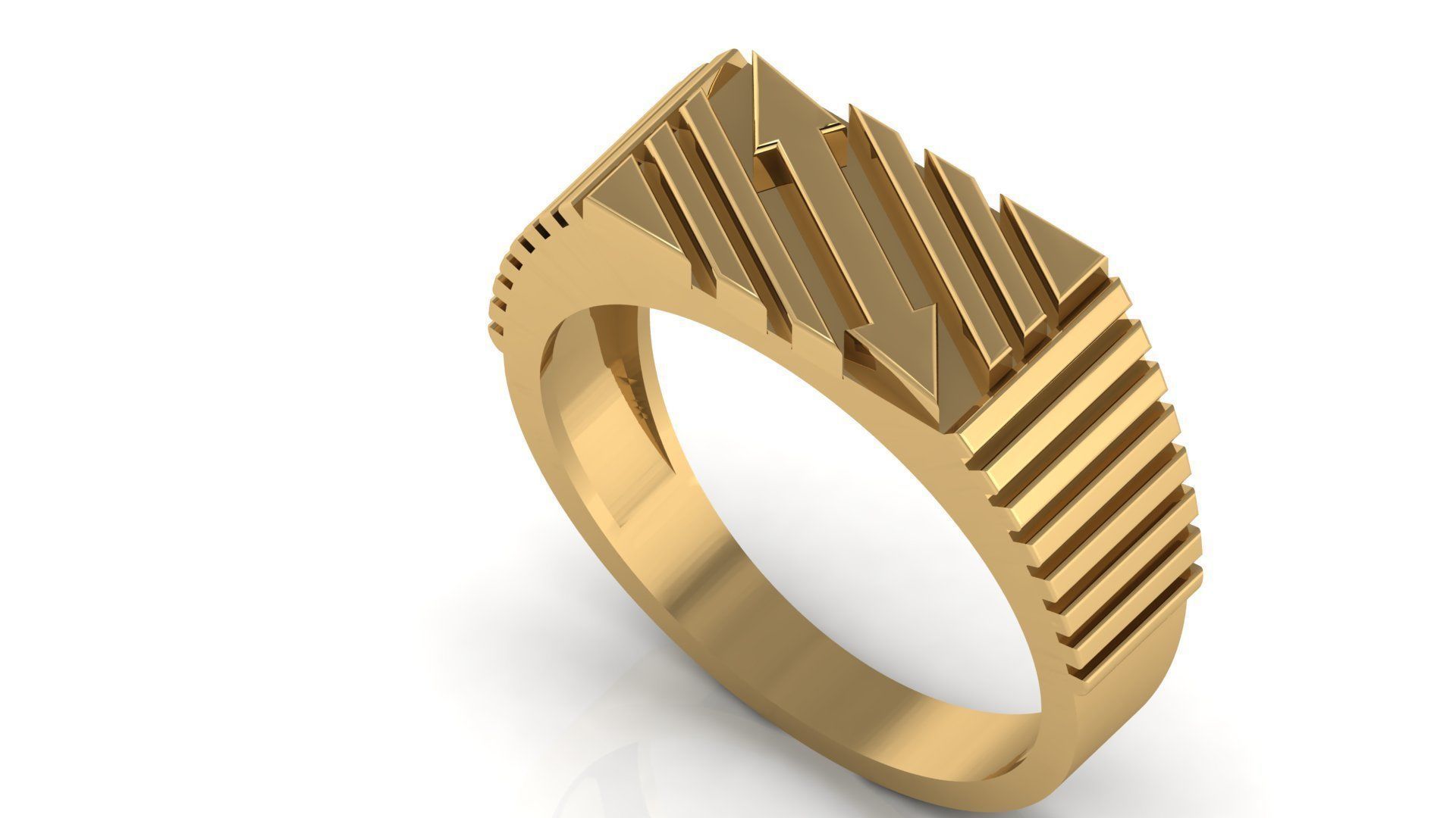 BEST SOLD ARROW GENTS RING  3dm stl obj mtl  3D print model_3