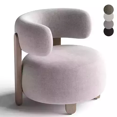 Gaston Chair Low-poly 3D model