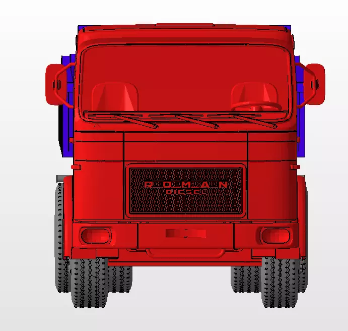 Dump truck Saviem 7 Ton 3D print model