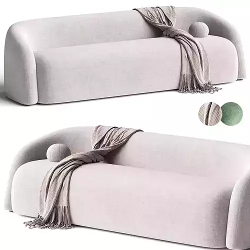 Theo Sofa Family Low-poly 3D model
