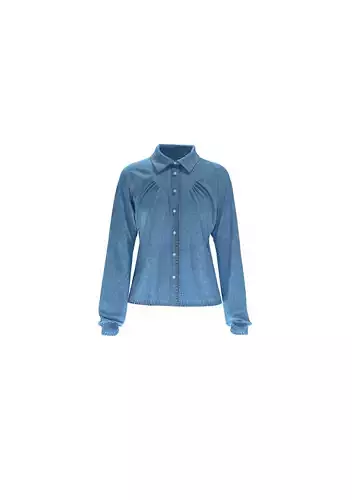 Woman Denim Bleach Shirt