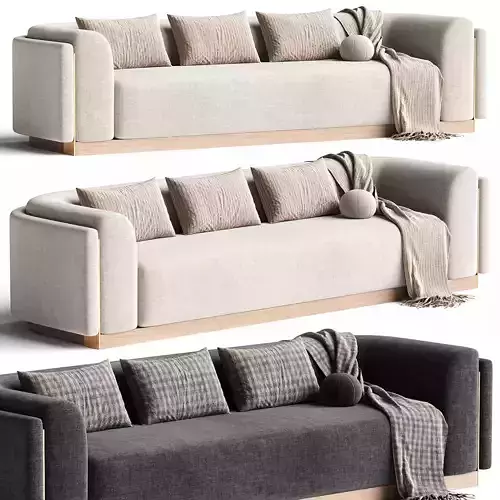Laskas Wellington Sofa Low-poly 3D model