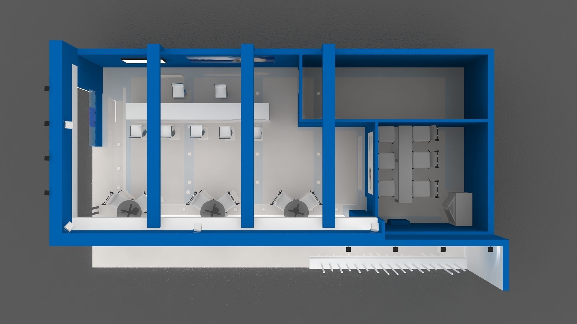10 mtr x 6 mtr  Exhibition Stand  3D print model_3