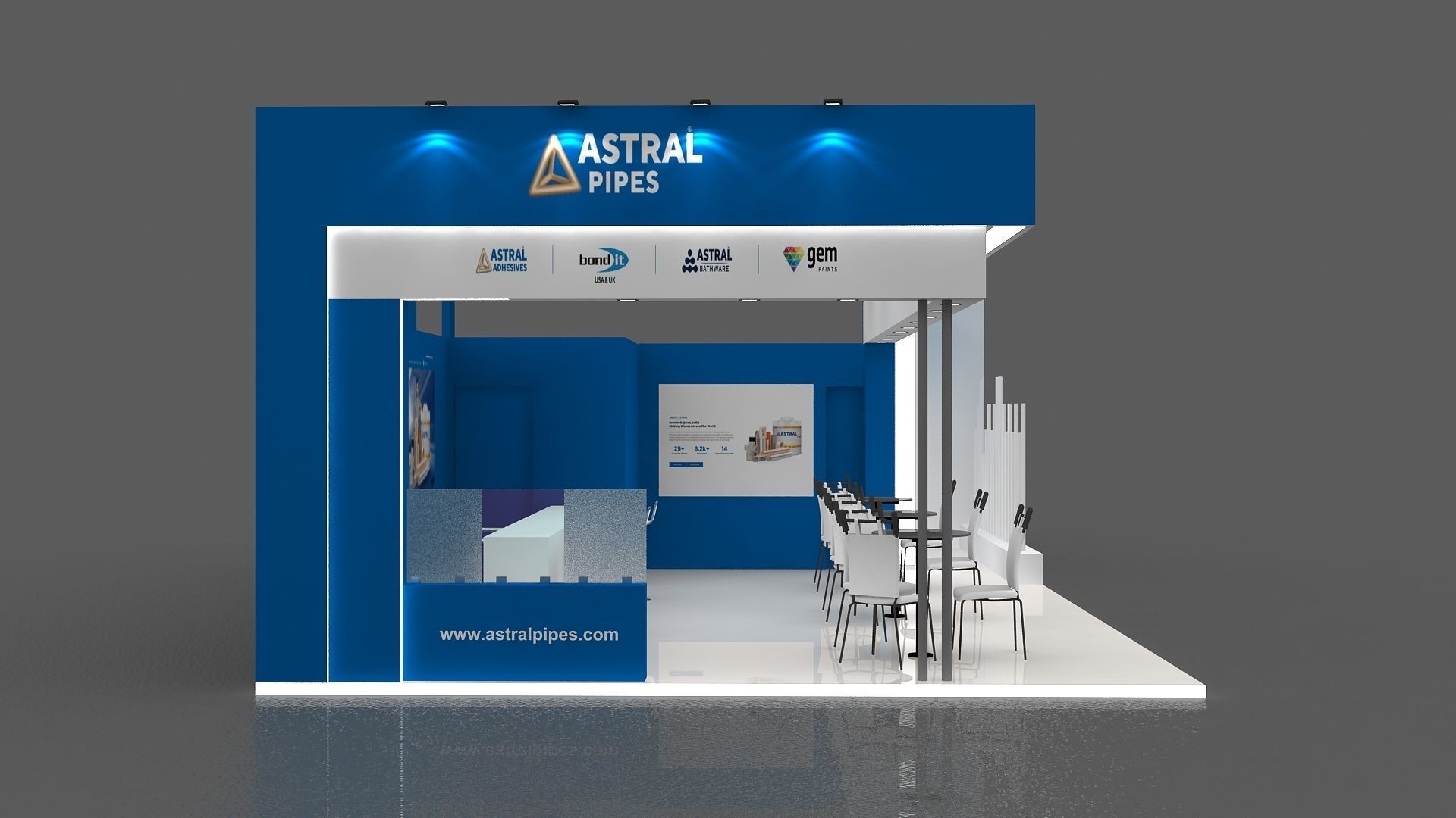 10 mtr x 6 mtr  Exhibition Stand  3D print model_1