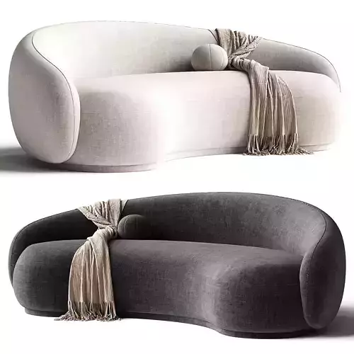 Kendall Sofa Blush Low-poly 3D model