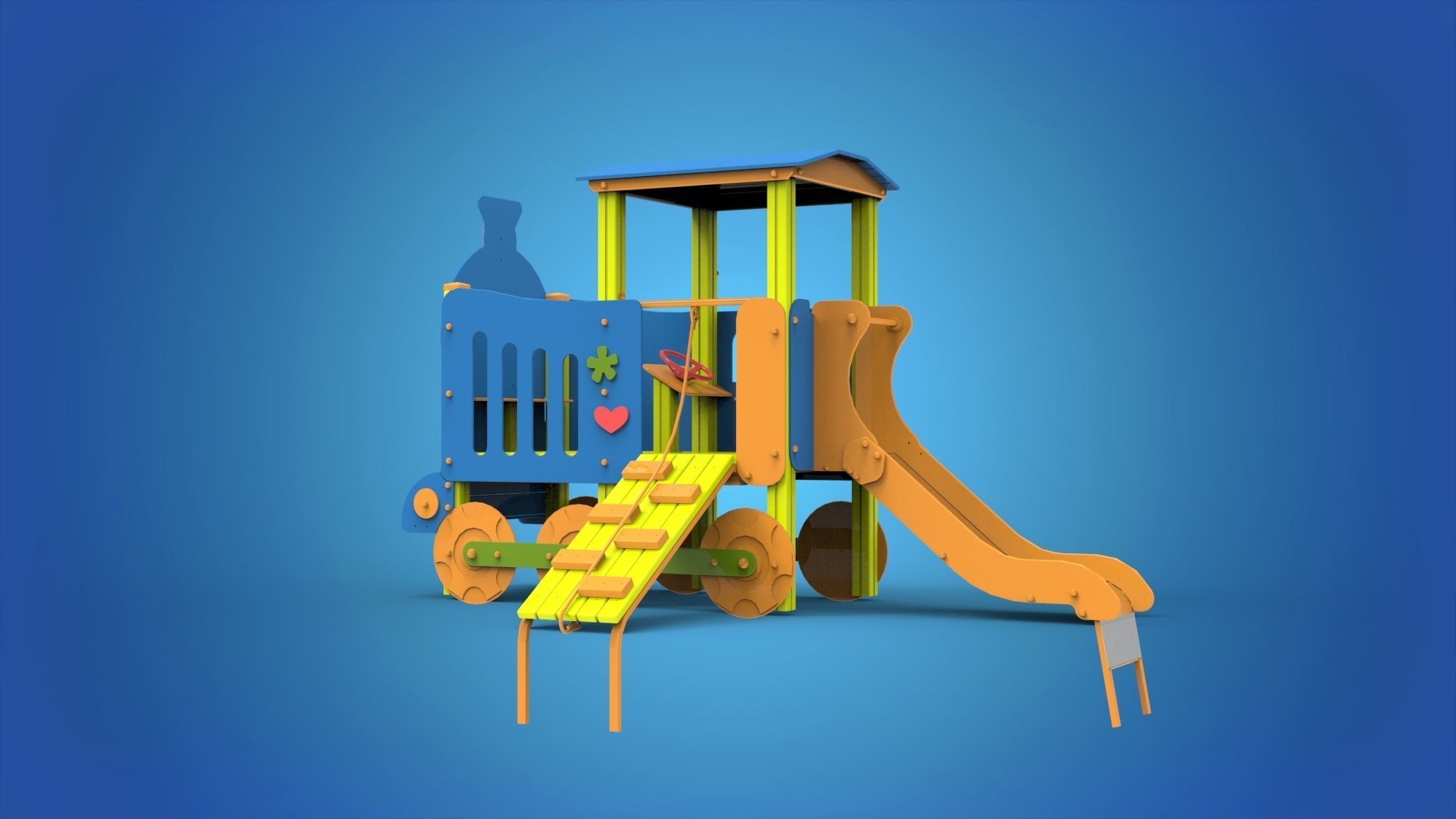Playground for kids 3D model_2