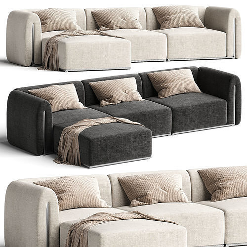 Sonya 4 Piece Outdoor Sectional Low-poly 3D model