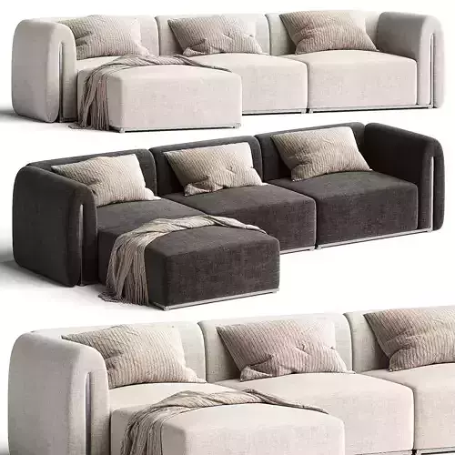 Sonya 4 Piece Outdoor Sectional Low-poly 3D model