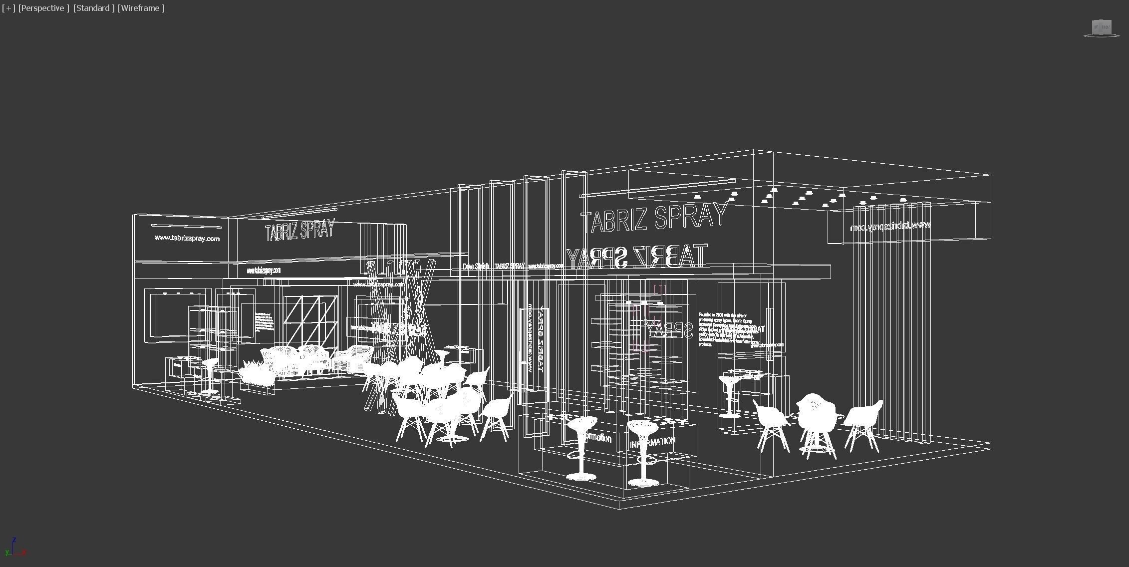 Exhibition Low-poly 3D model_20