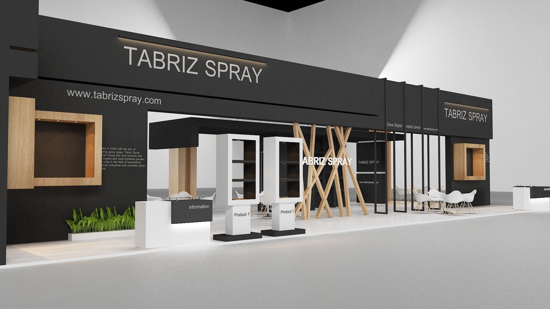 Exhibition Low-poly 3D model_9