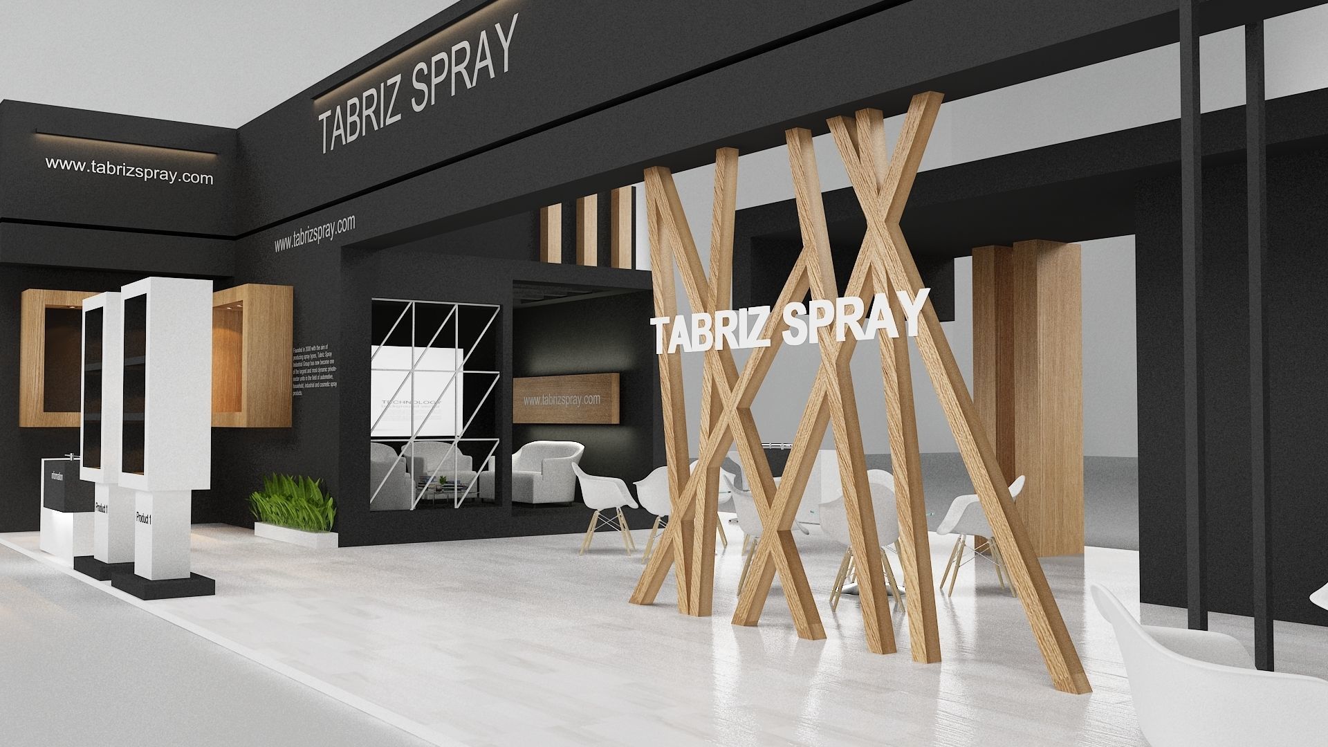 Exhibition Low-poly 3D model_11