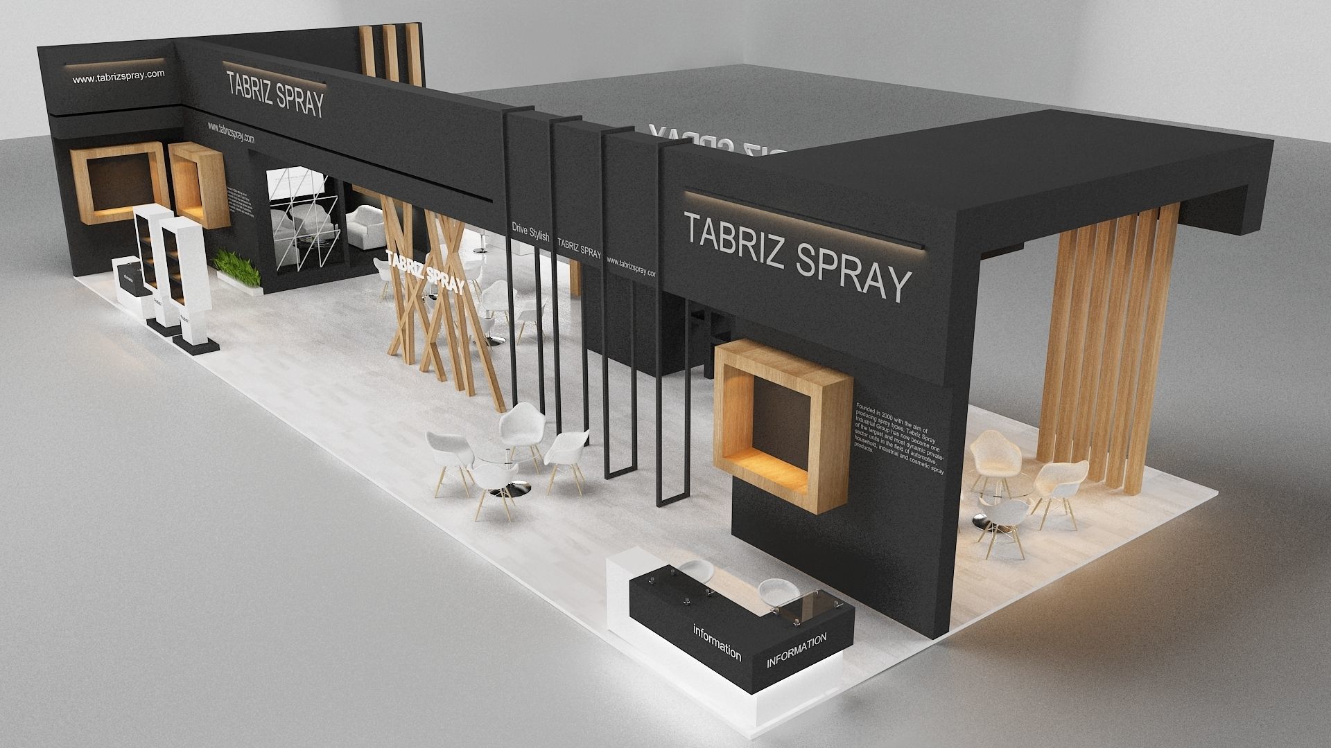 Exhibition Low-poly 3D model_18