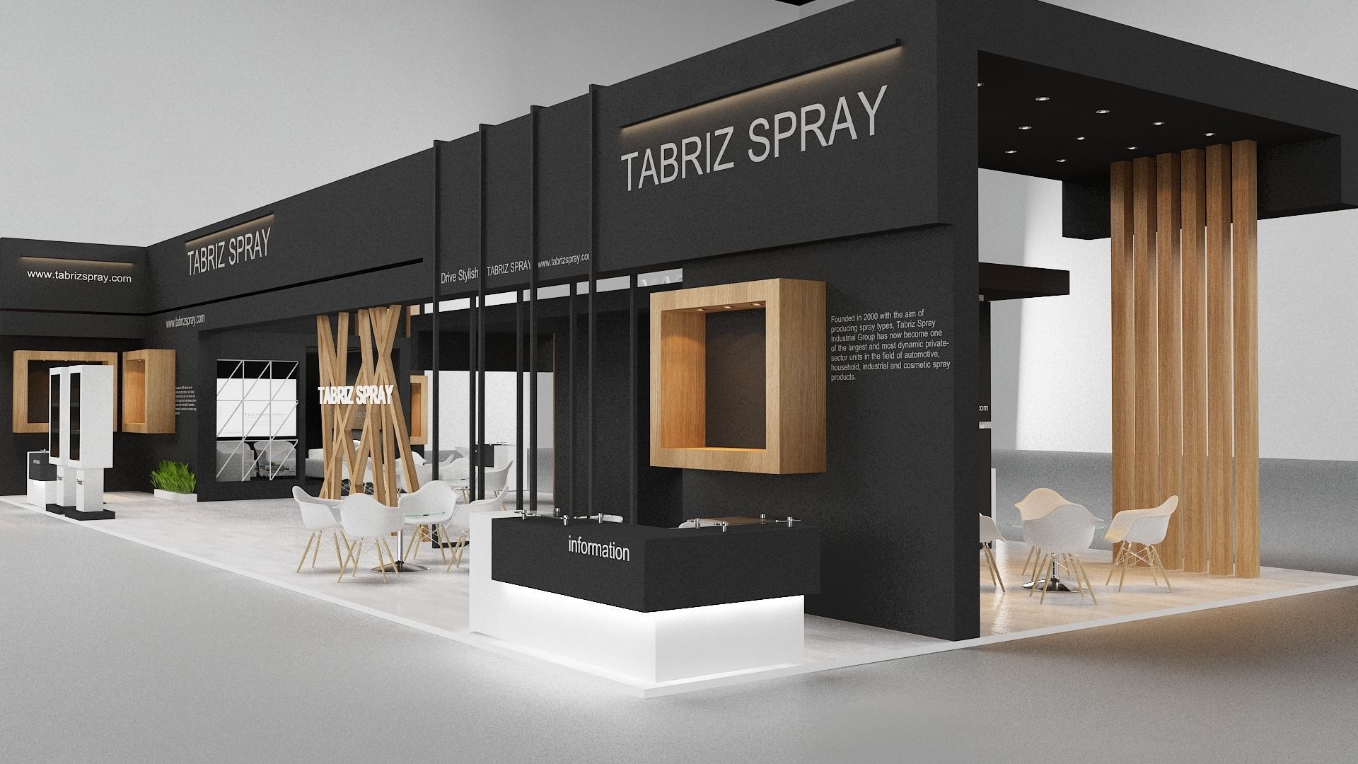 Exhibition Low-poly 3D model_8