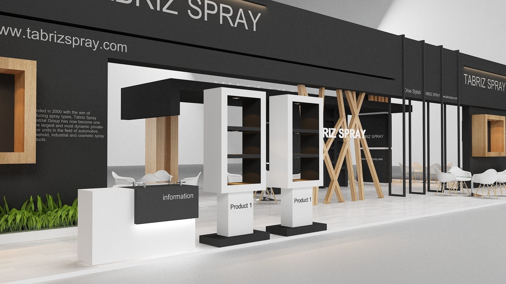 Exhibition Low-poly 3D model_10