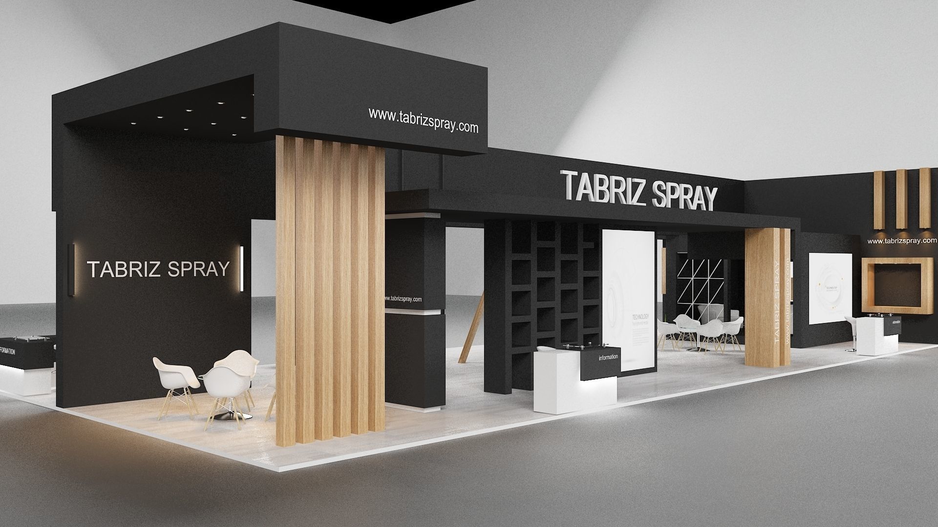 Exhibition Low-poly 3D model_16