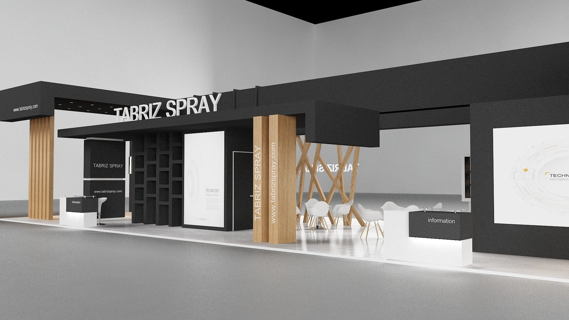 Exhibition Low-poly 3D model_17