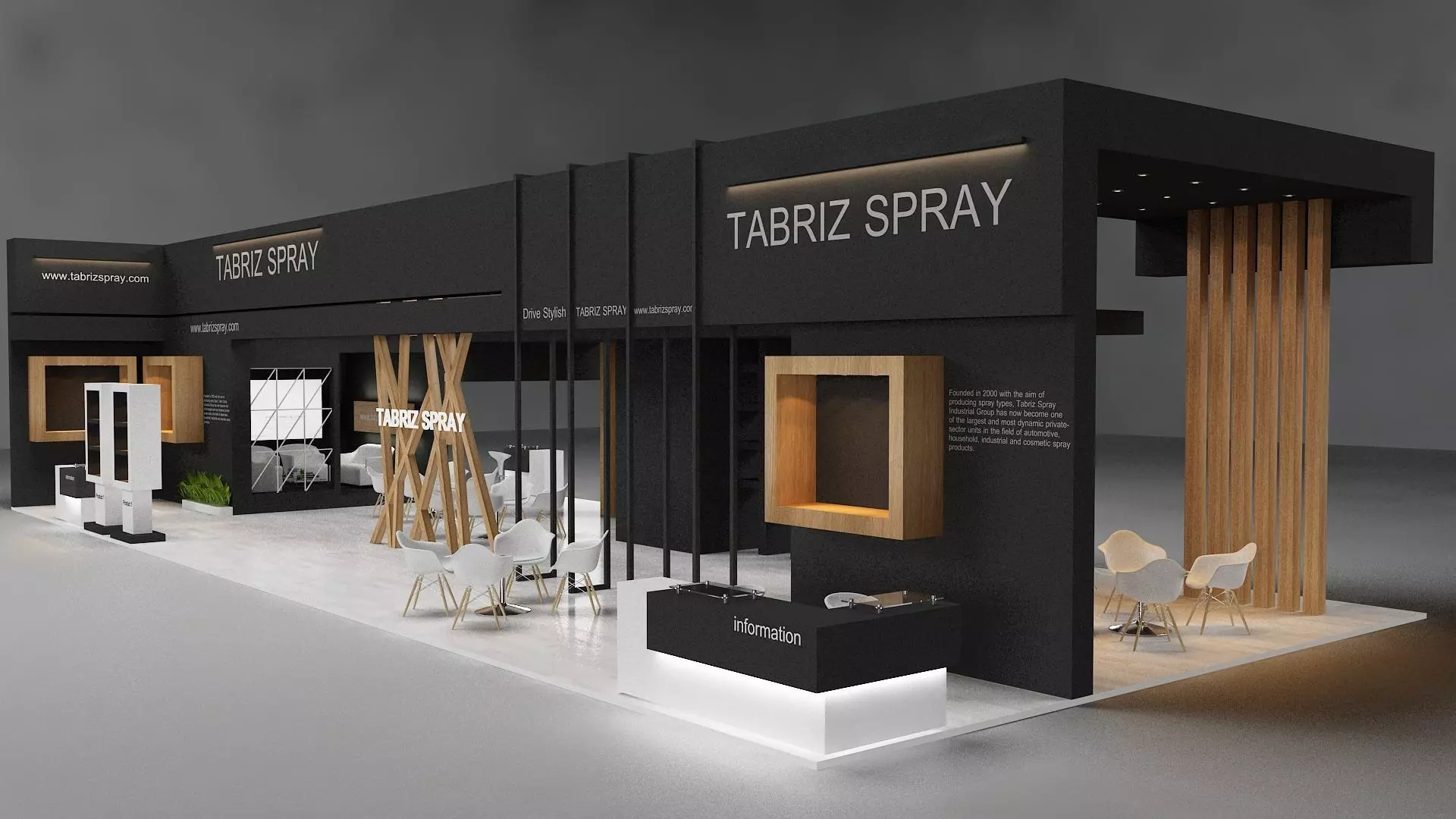 Exhibition Low-poly 3D model_6