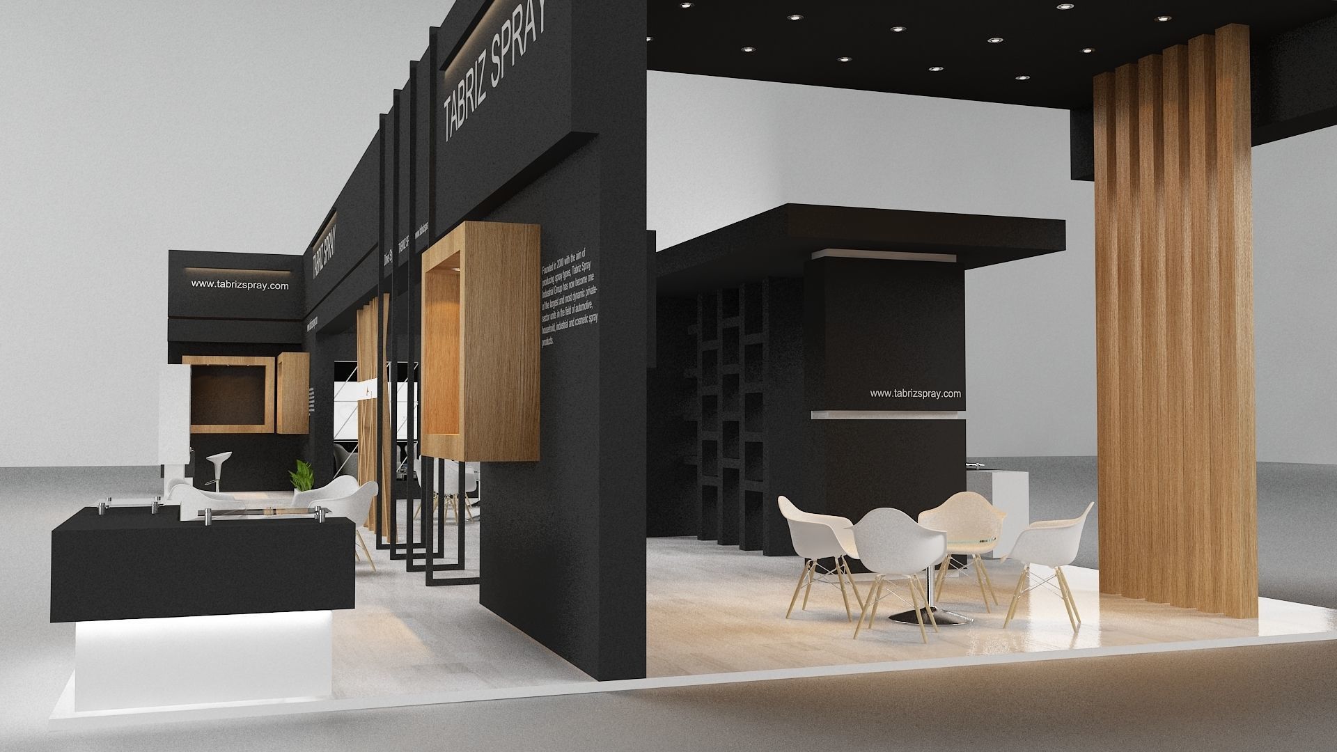 Exhibition Low-poly 3D model_14