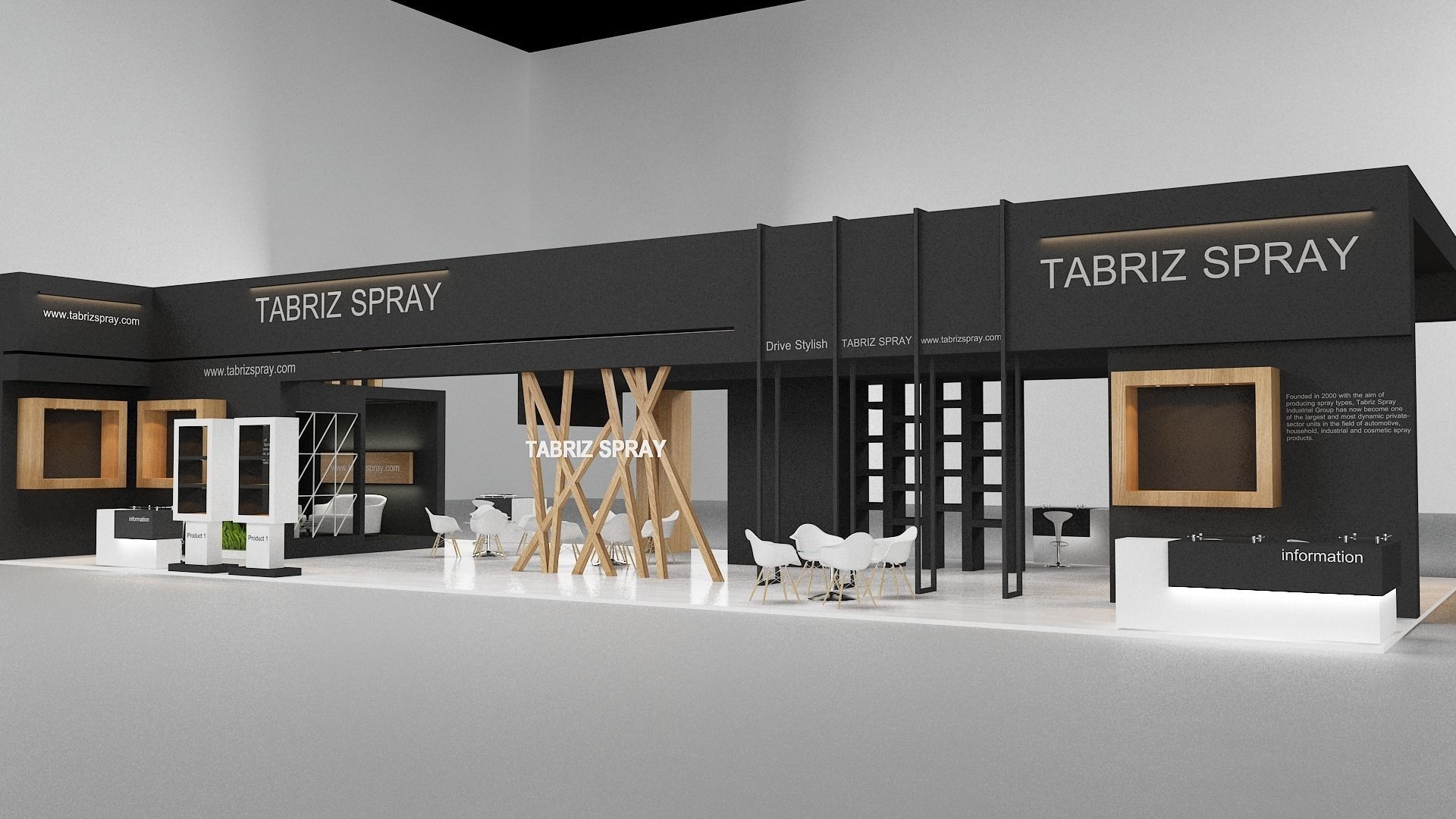 Exhibition Low-poly 3D model_7