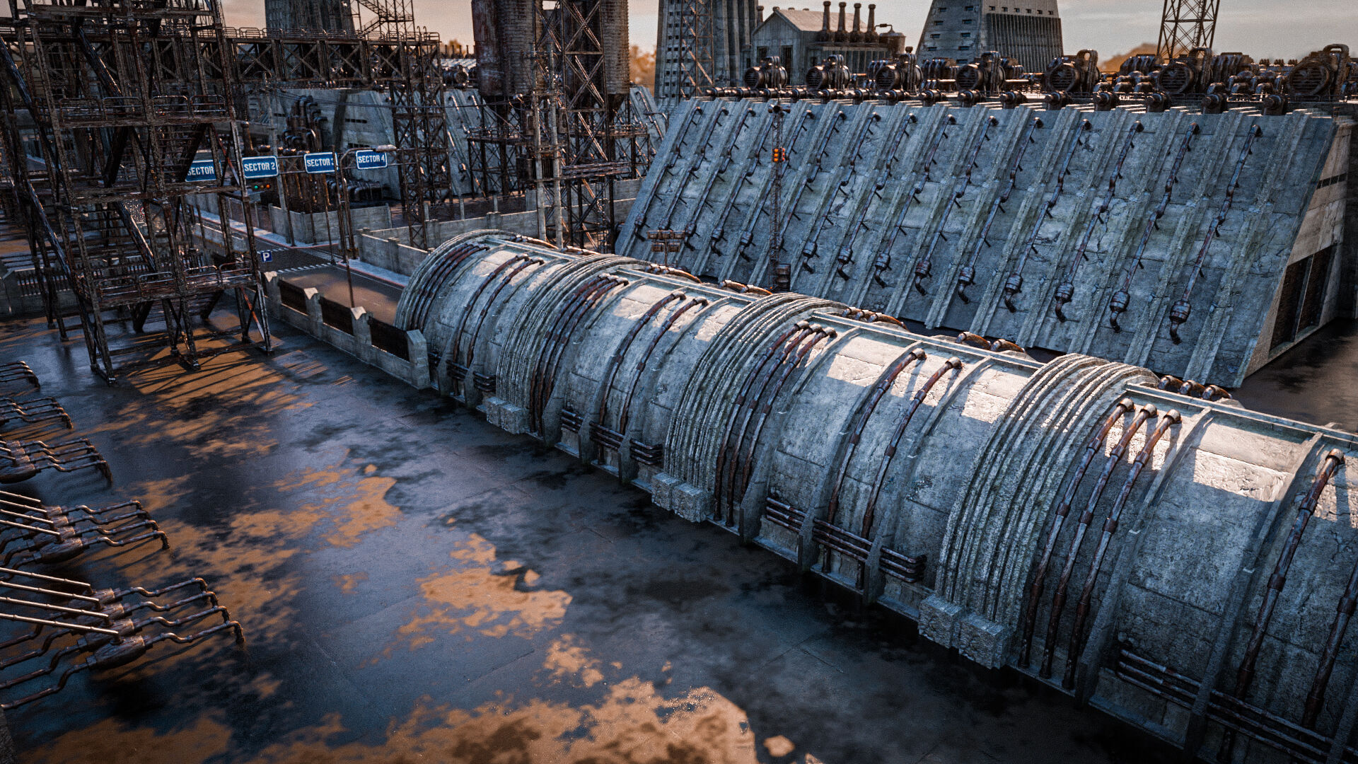 INDUSTRIAL SCIFI BUILDING DEMO SET FILE Low-poly 3D model_20