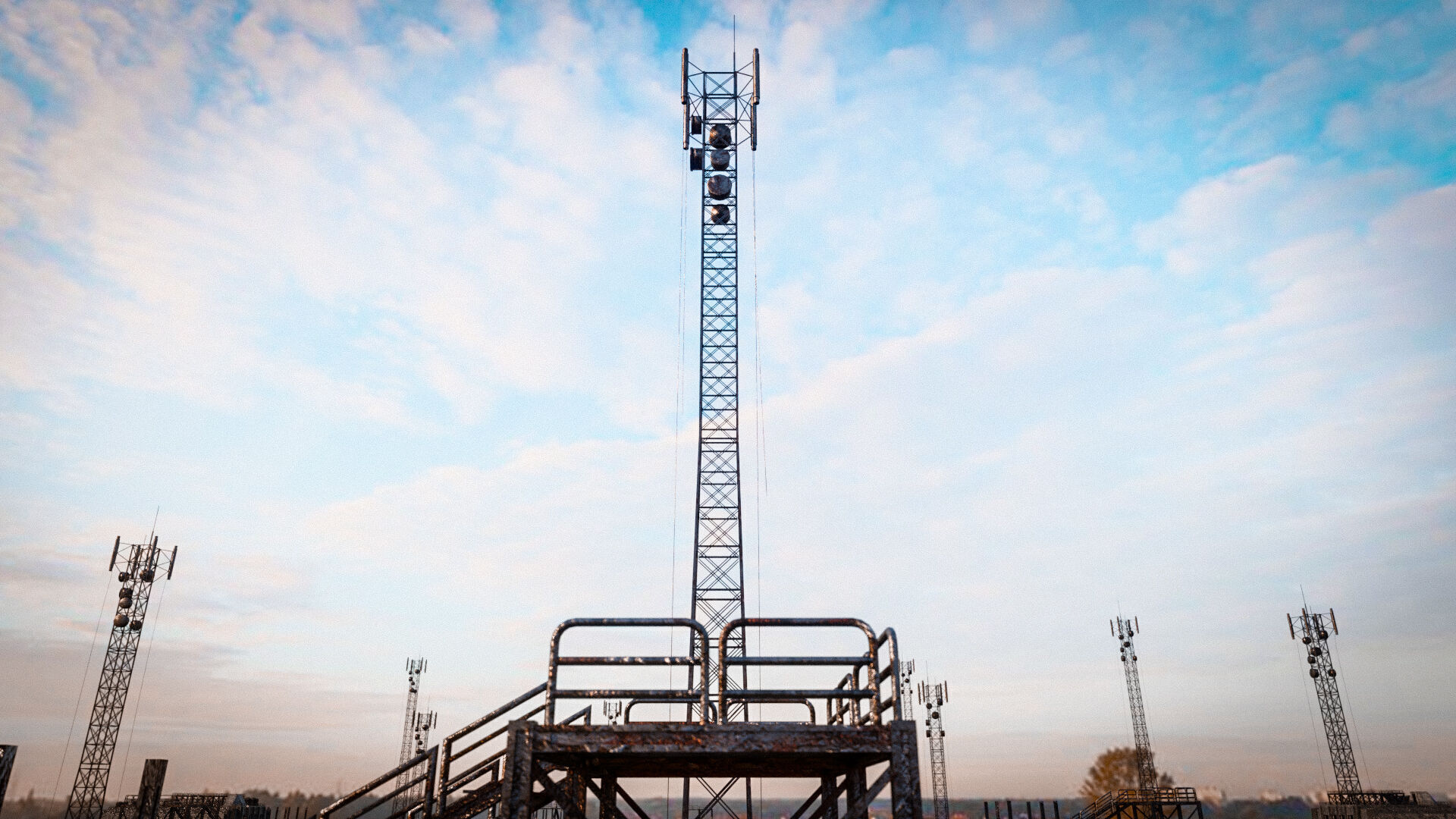 INDUSTRIAL SCIFI BUILDING DEMO SET FILE Low-poly 3D model_25