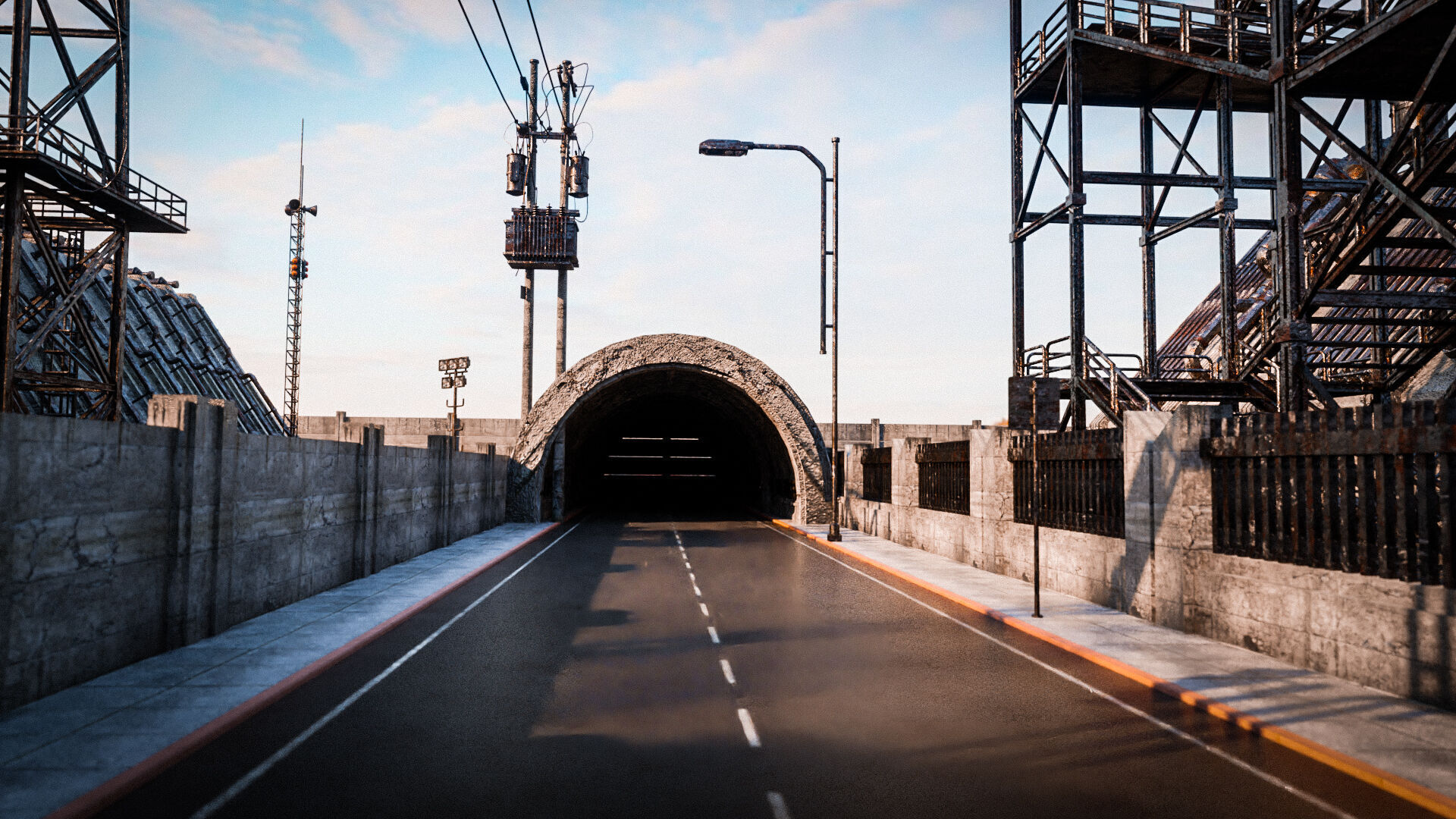 INDUSTRIAL SCIFI BUILDING DEMO SET FILE Low-poly 3D model_19