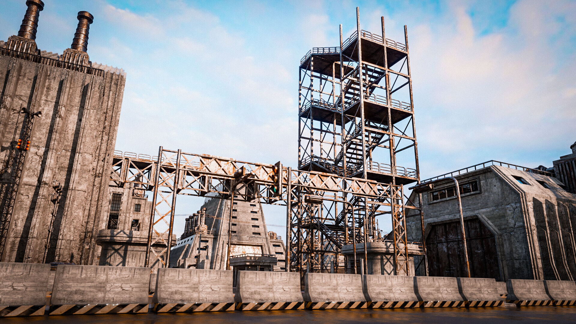 INDUSTRIAL SCIFI BUILDING DEMO SET FILE Low-poly 3D model_24