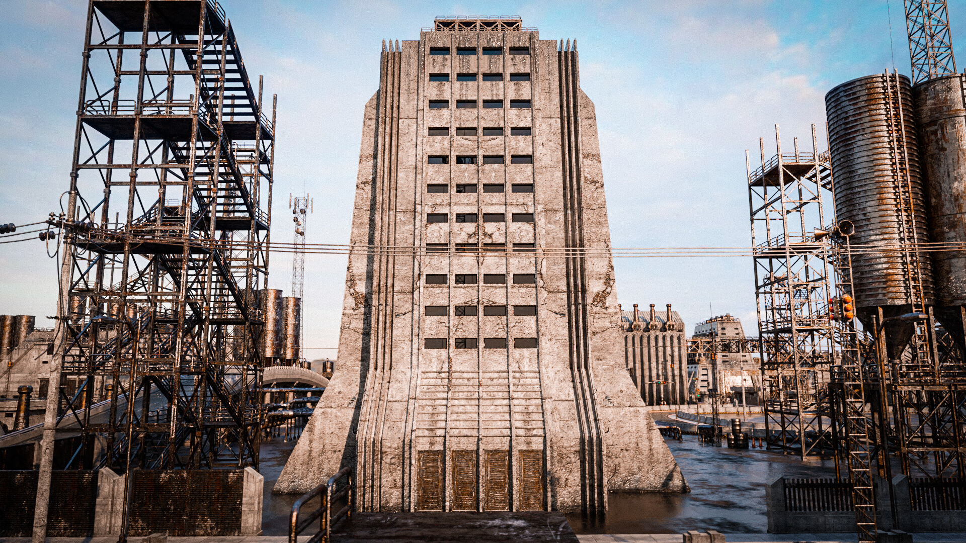 INDUSTRIAL SCIFI BUILDING DEMO SET FILE Low-poly 3D model_15