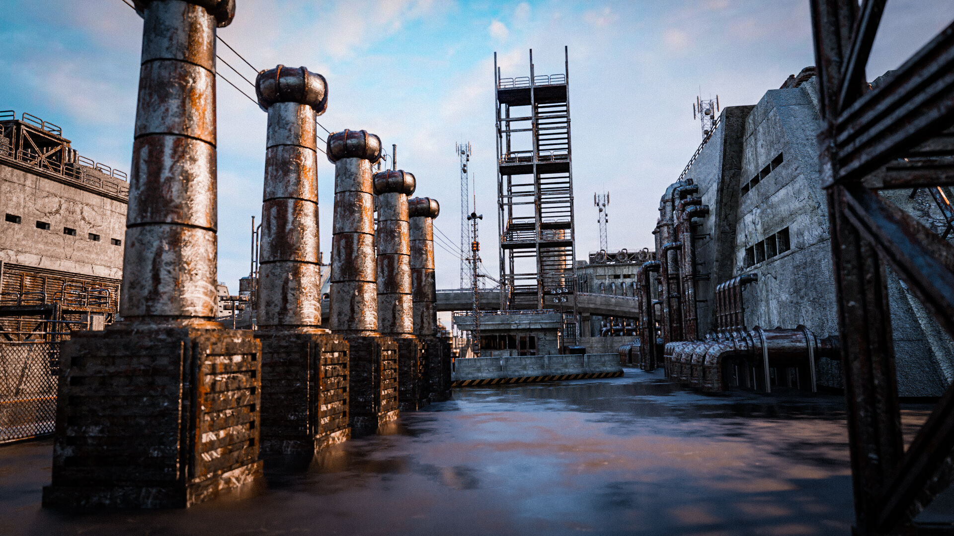 INDUSTRIAL SCIFI BUILDING DEMO SET FILE Low-poly 3D model_22