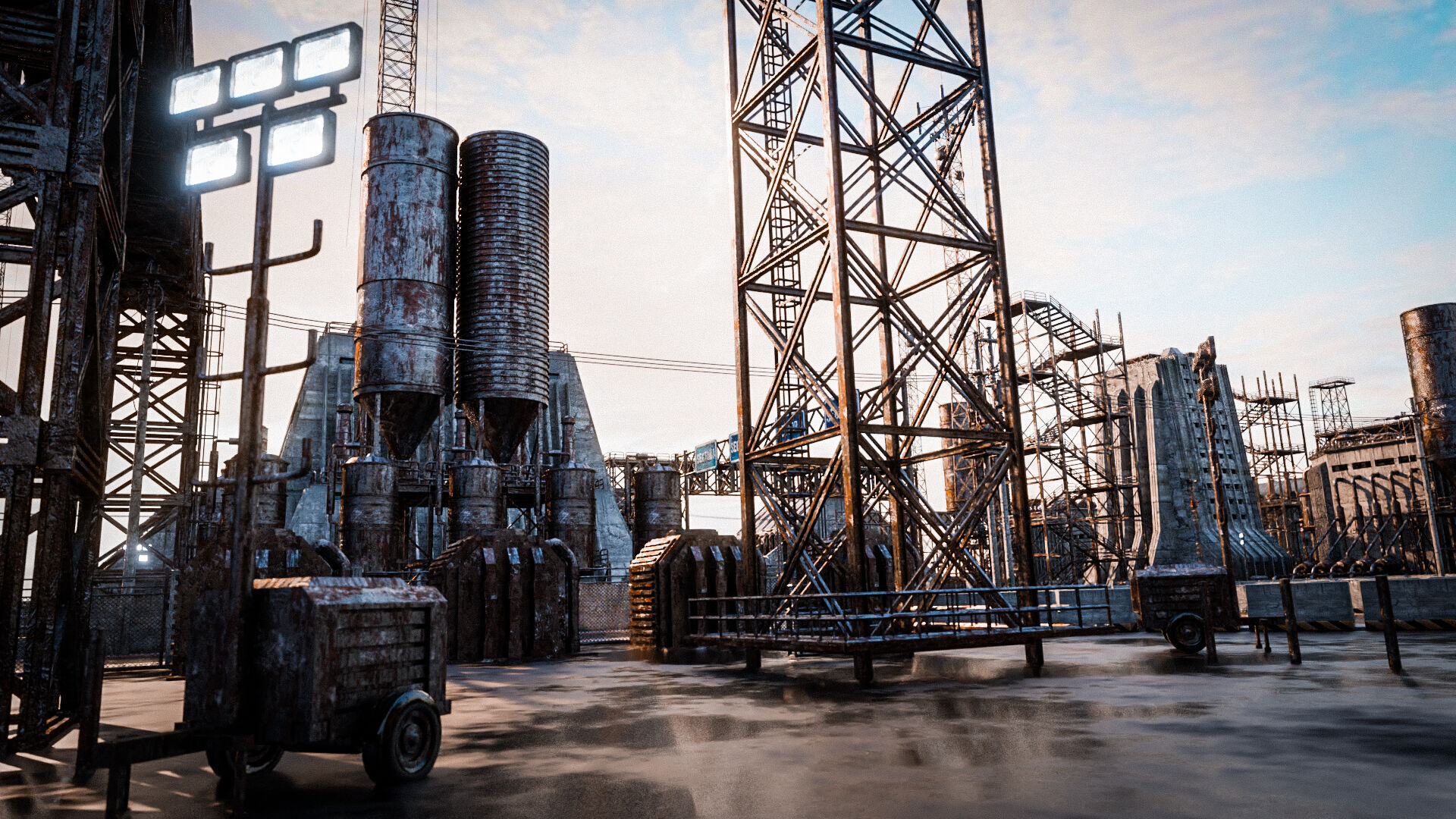 INDUSTRIAL SCIFI BUILDING DEMO SET FILE Low-poly 3D model_23