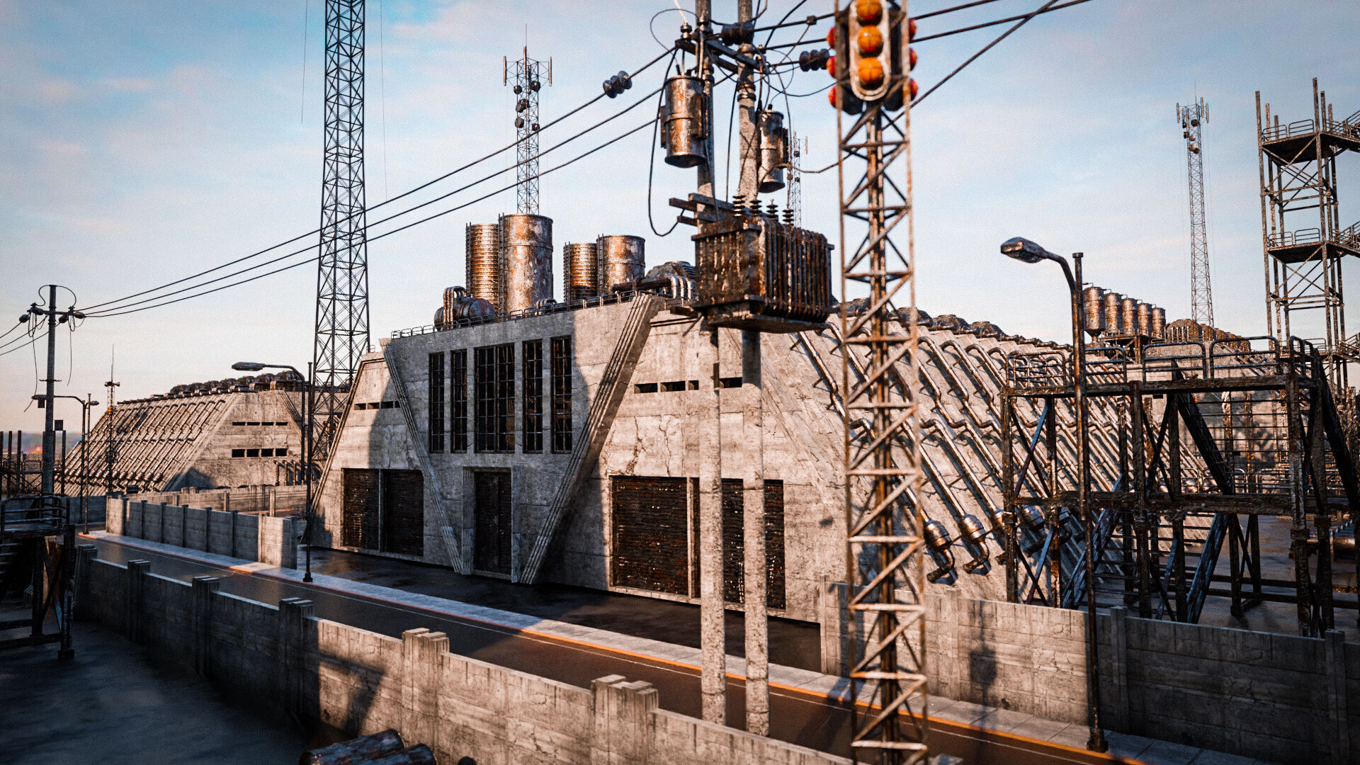 INDUSTRIAL SCIFI BUILDING DEMO SET FILE Low-poly 3D model_17