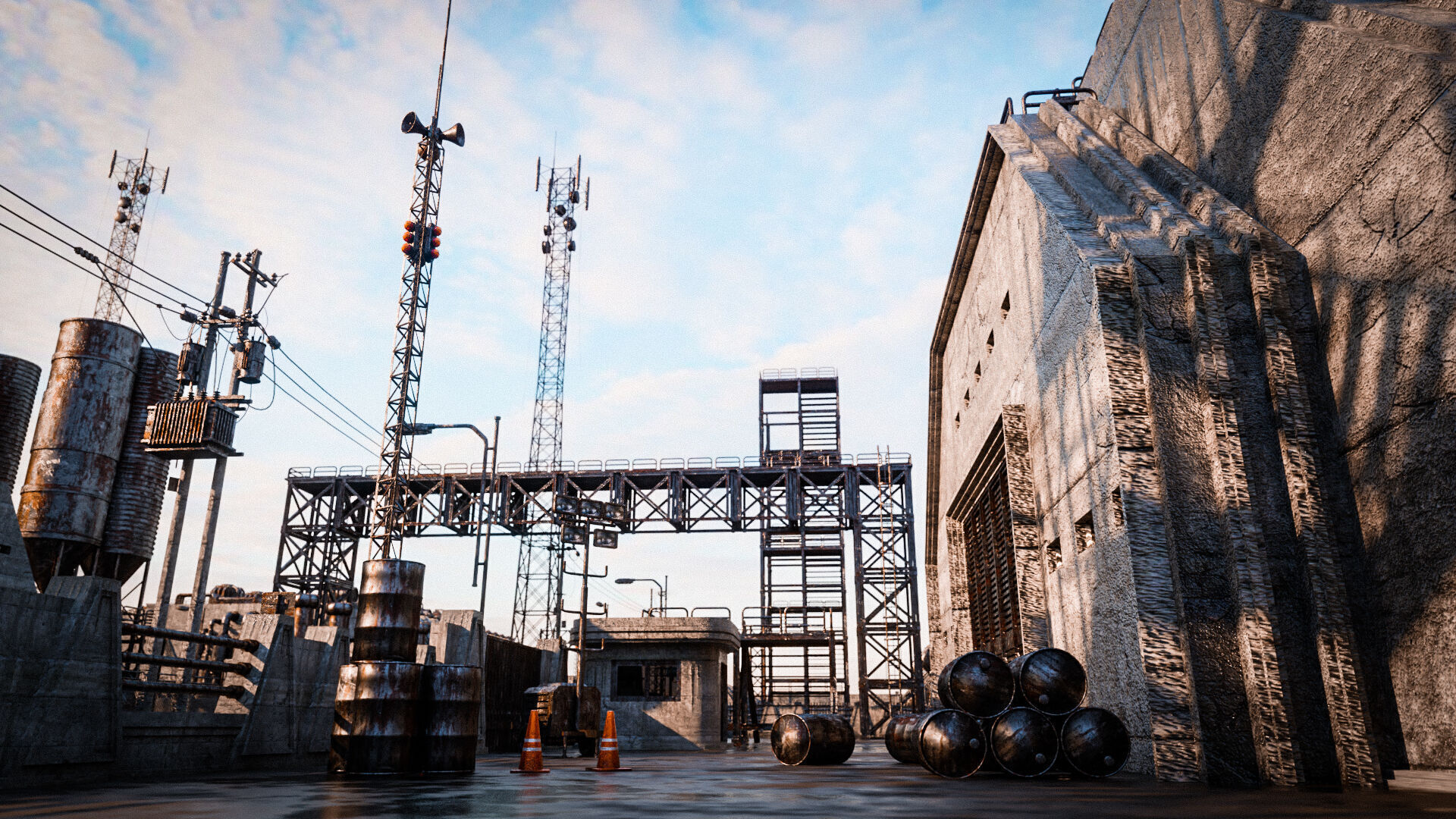 INDUSTRIAL SCIFI BUILDING DEMO SET FILE Low-poly 3D model_21