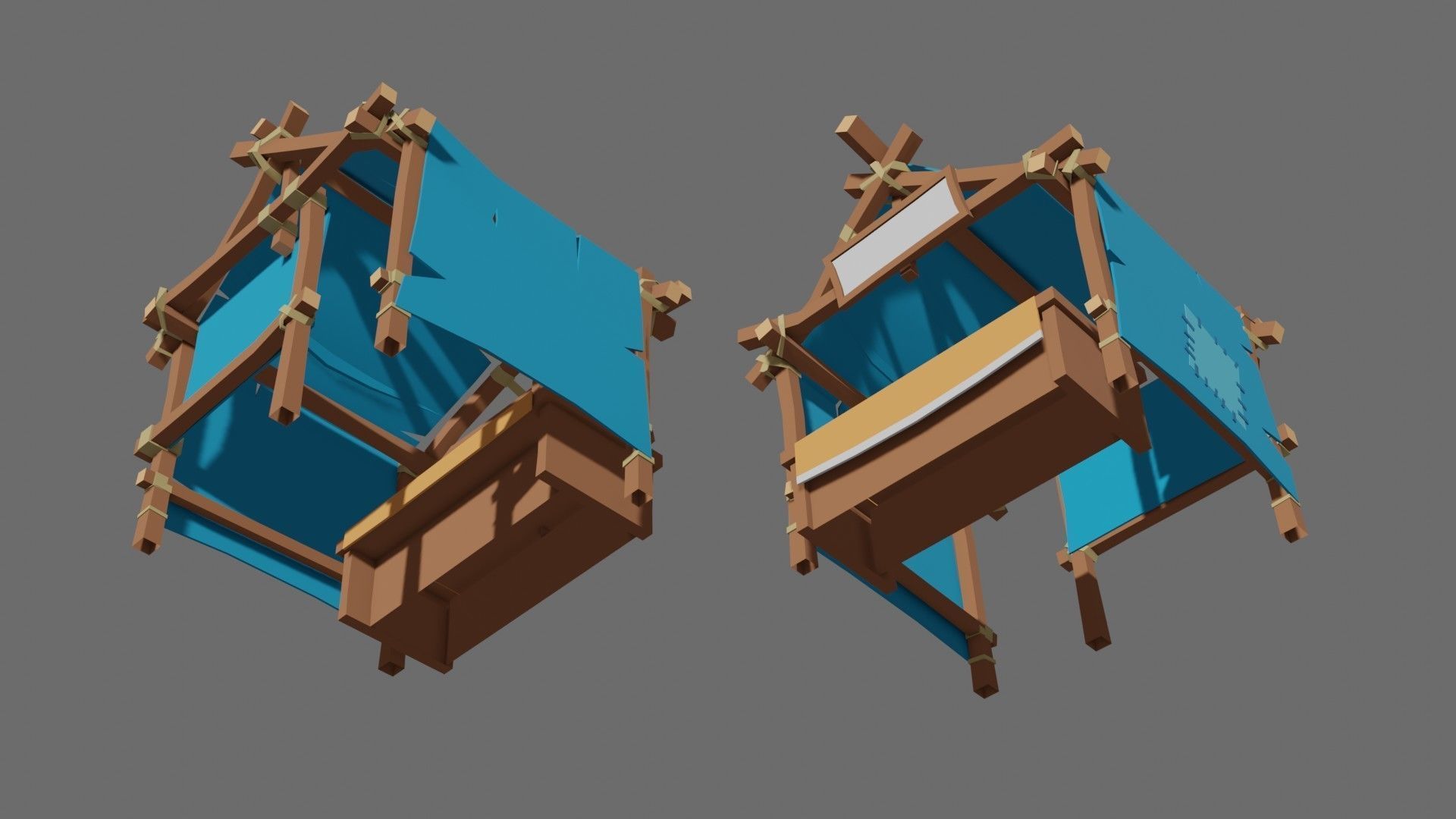 stalls pack 3D model_2