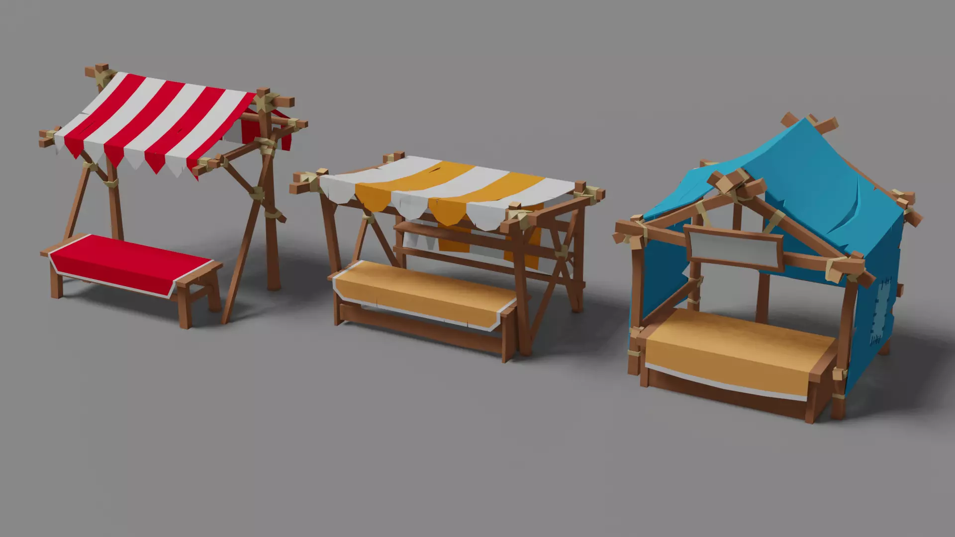stalls pack 3D model_0