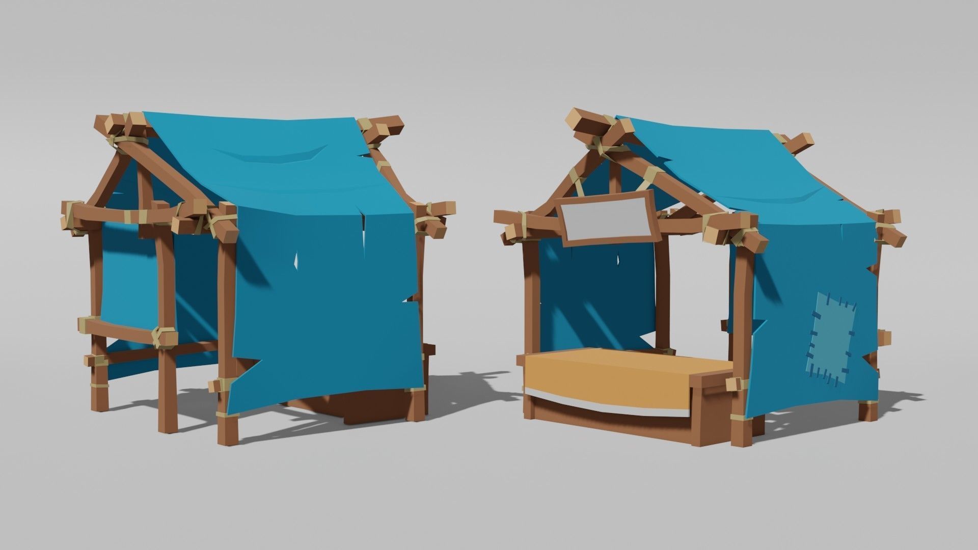 stalls pack 3D model_1