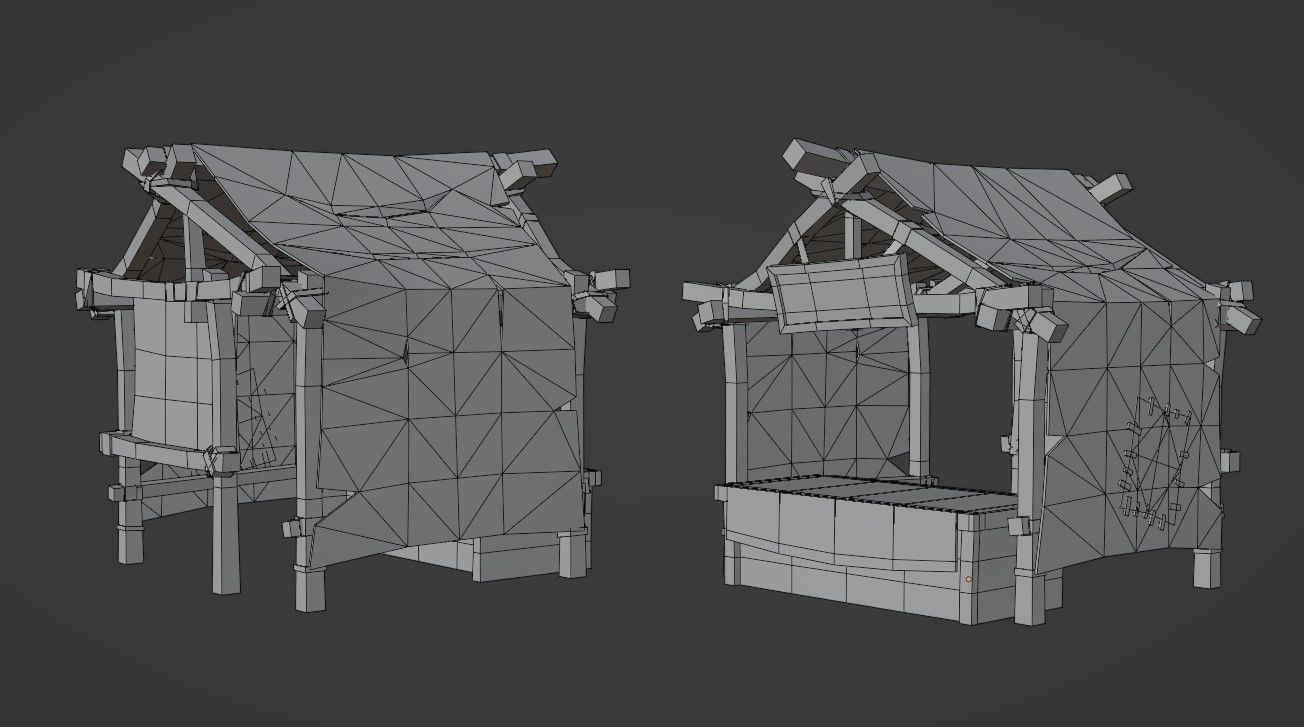 stalls pack 3D model_6