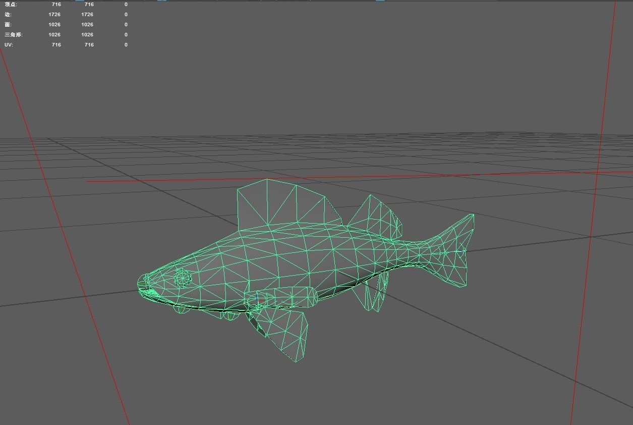 Panfish Low-poly 3D model_2