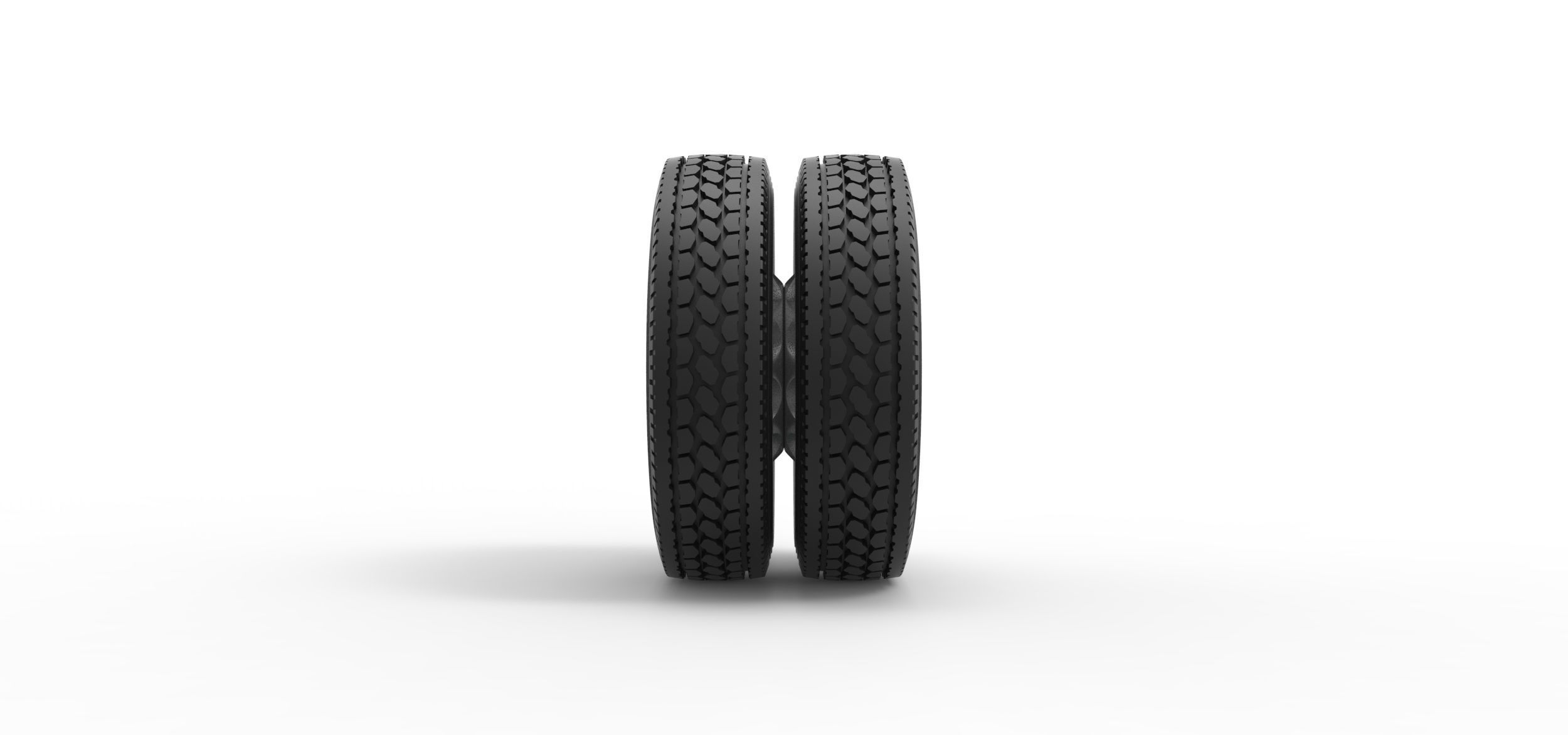 10 Hole rear double wheel of old school truck Scale 1 to 25 3D print model_3