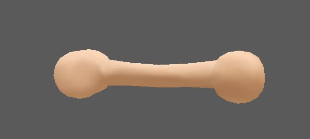 Bone - Stylized low poly cartoon dog bone for Videogames Low-poly 3D model_2