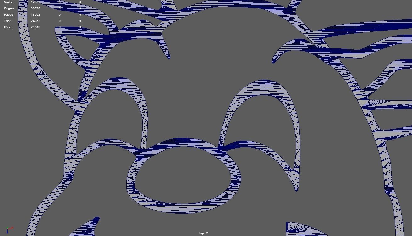 Reindeer Wall Silhouette 01 3D print model_7