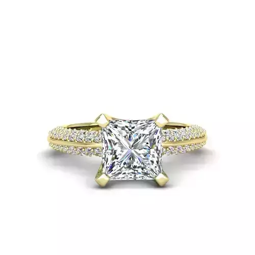 Engagement ring Stella princess  3D print model