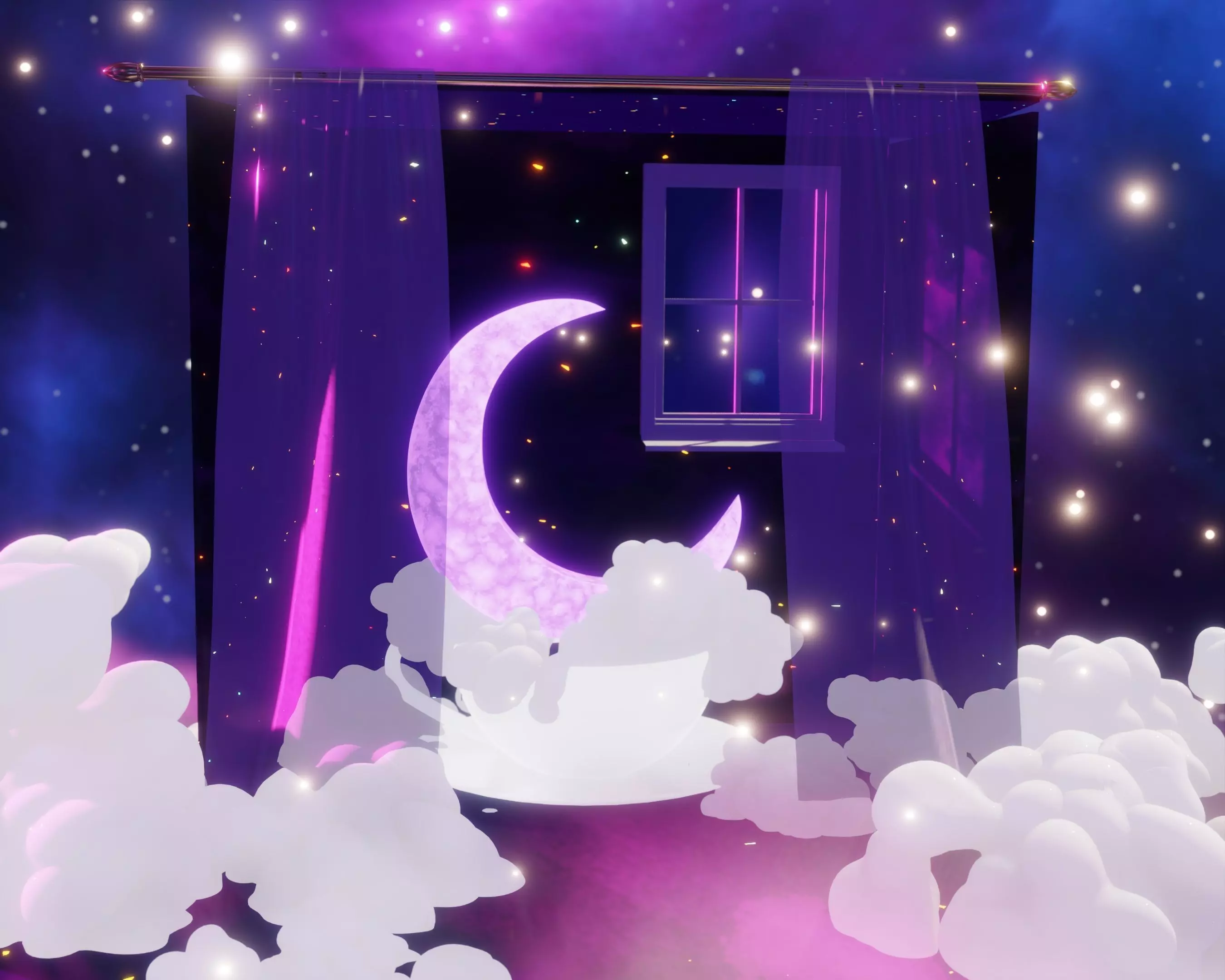 Moon Latte Clouds 3D model_0