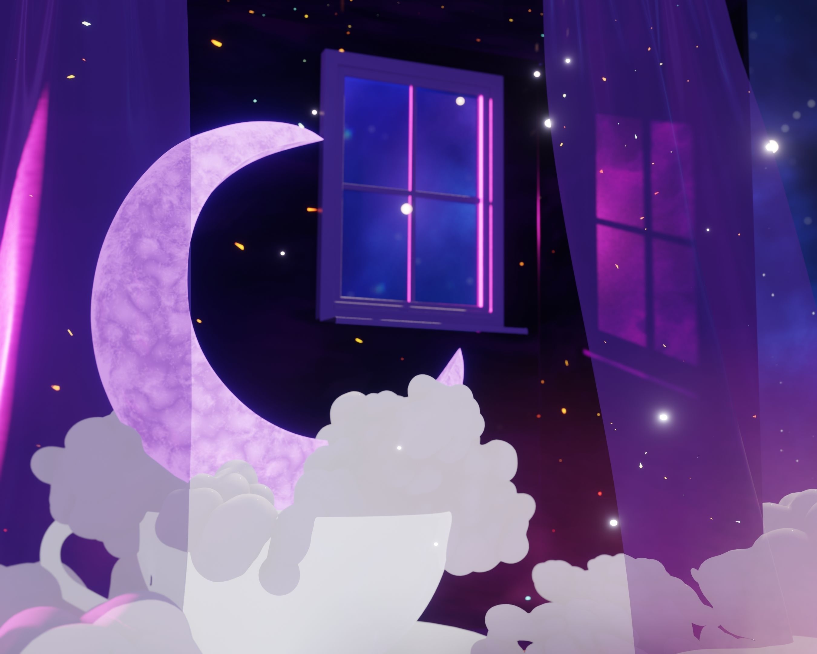 Moon Latte Clouds 3D model_3