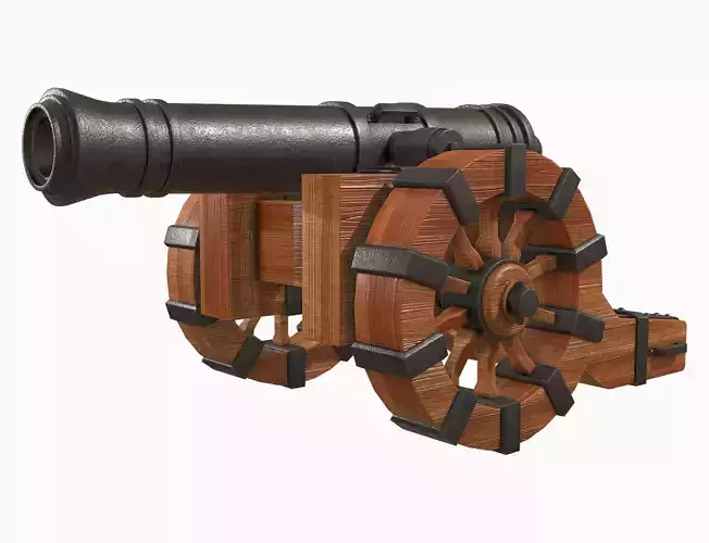 Cannon 2 Low-poly 3D model