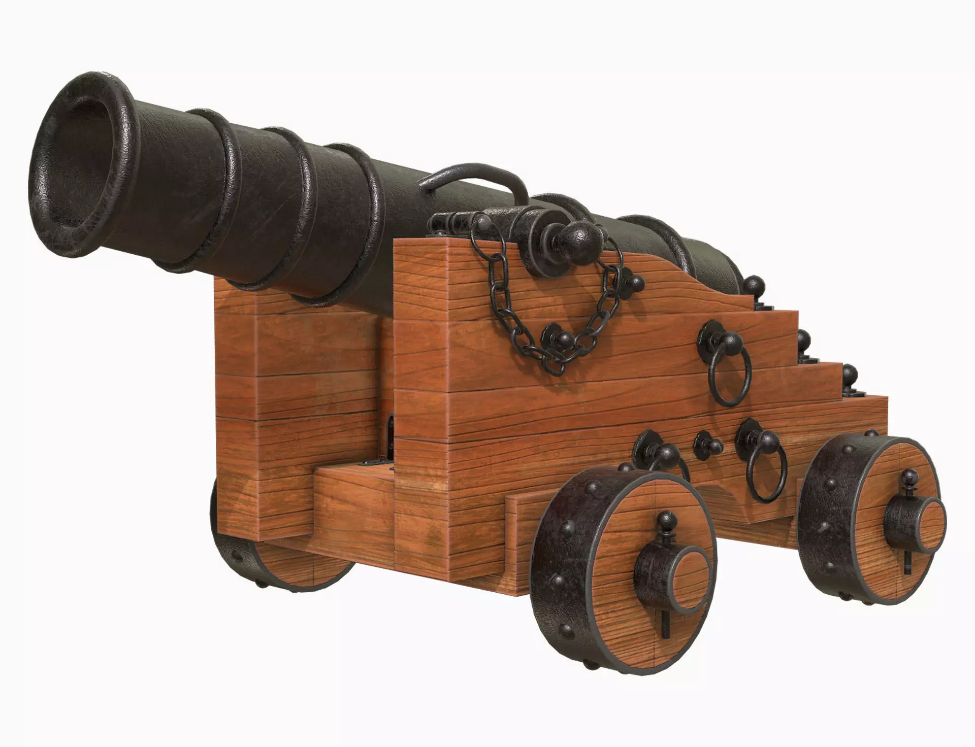 Cannon 3 Low-poly 3D model_0