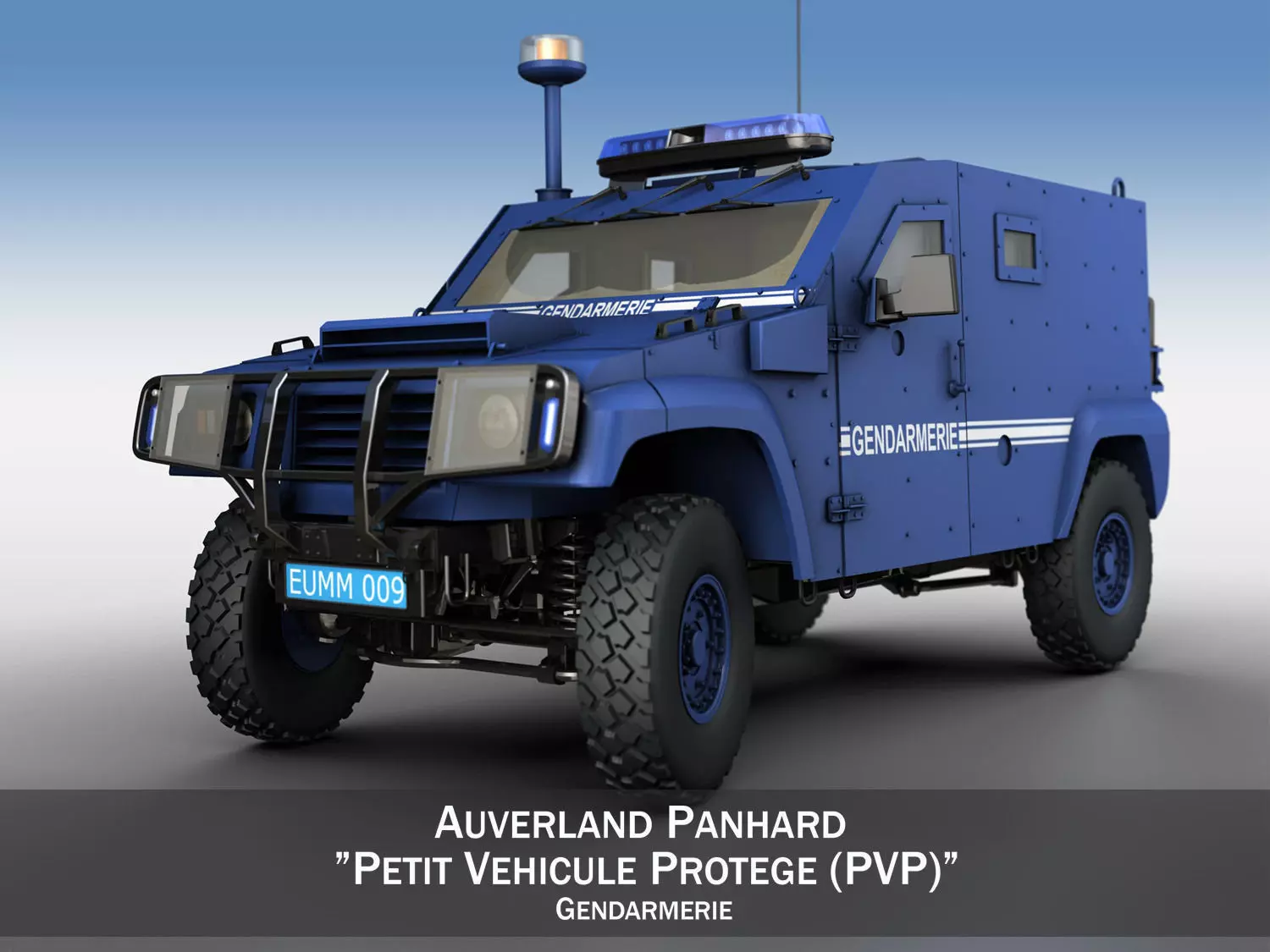 Auverland Panhard PVP - Gendarmerie 3D model_0