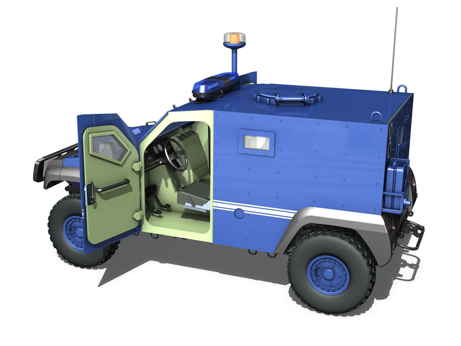 Auverland Panhard PVP - Gendarmerie 3D model_7